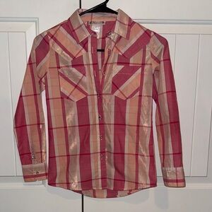 Pink Plaid Girls Shirt